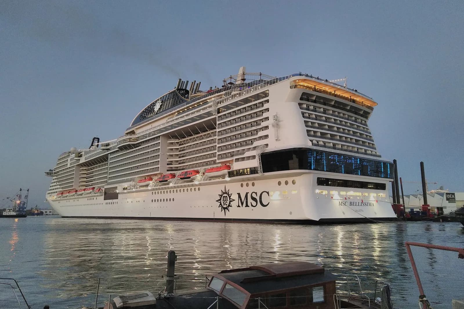 MSC Bellissima at sea