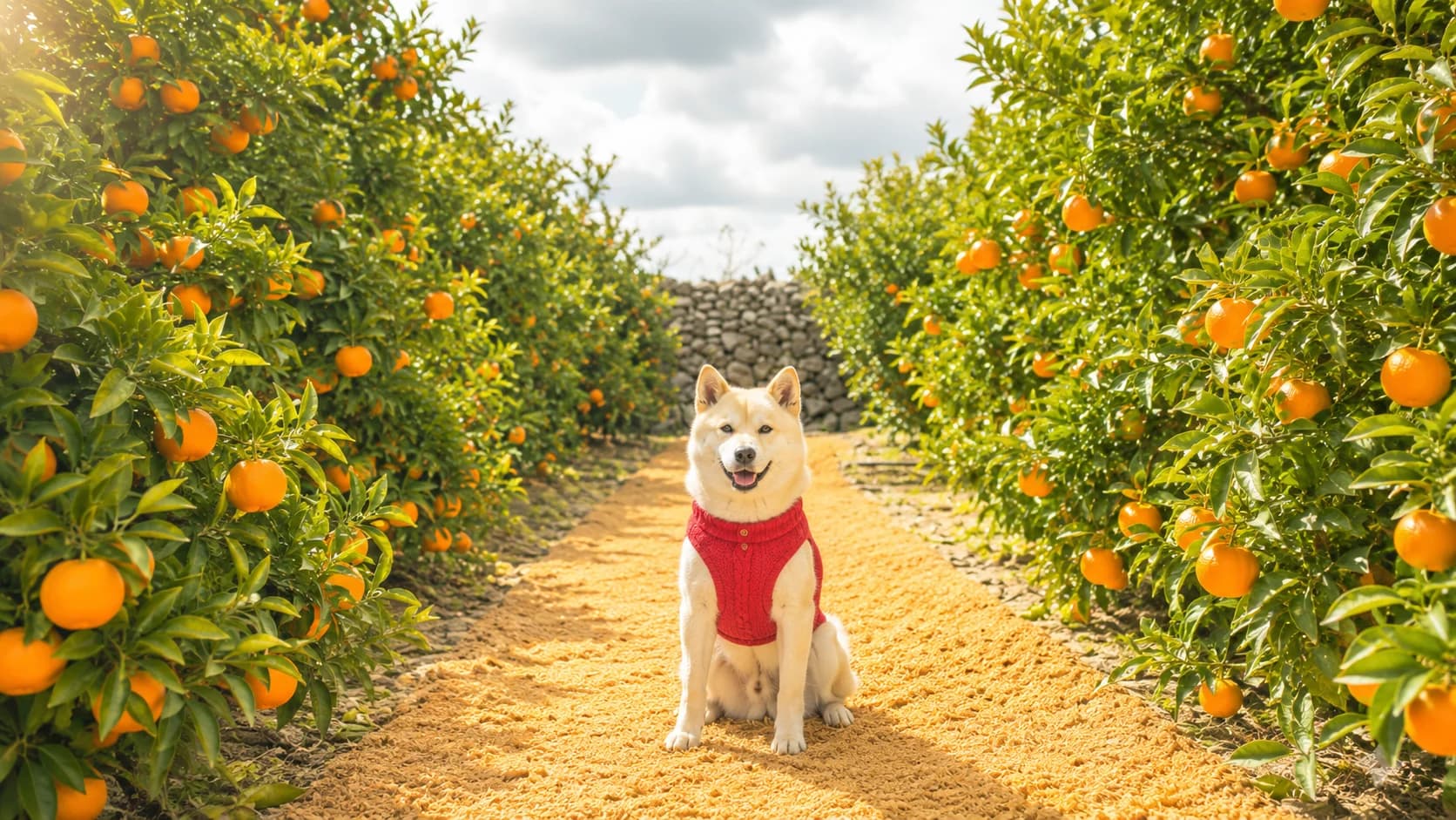 Jeju Winter: Tangerine, Snow & Camellia